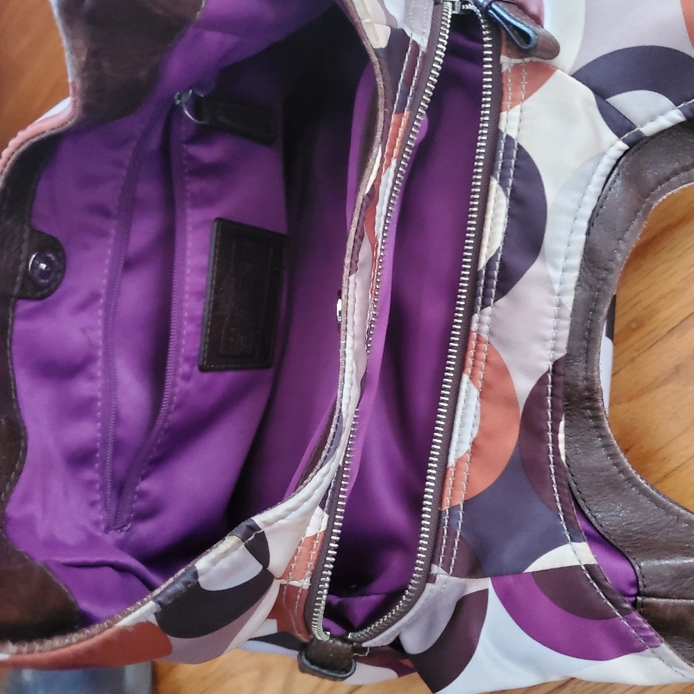Coach SATIN  Multicolor Signature Hobo Bag - Picture 4 of 16